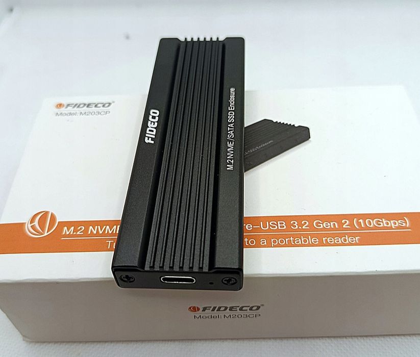 Fideco Zewnętrzna Obudowa Dysku Kieszeń Ssd M.2 Nvme 10Gbps Usb-C Usb