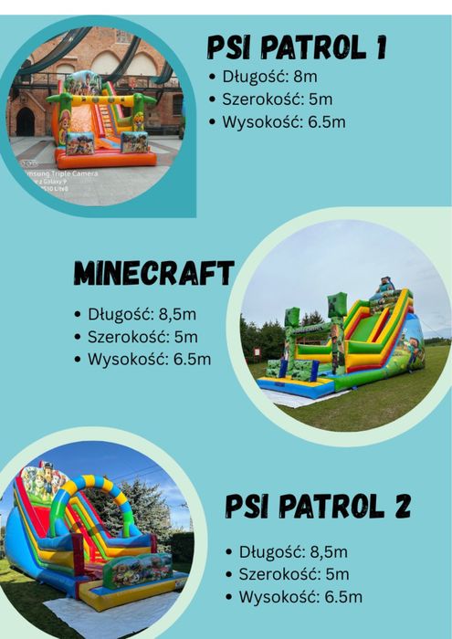 Dmuchańce Pelplin zjeżdzalnia dmuchana