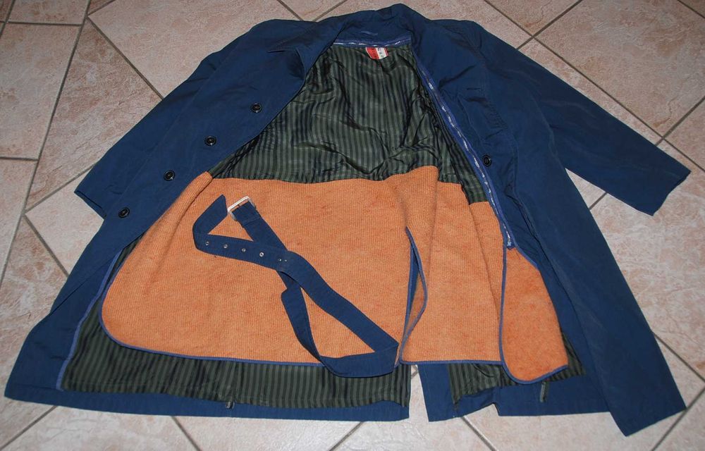 Płaszcz trencz męski z podpinką, SZPO im. Lewartowskiego PRL lata 70