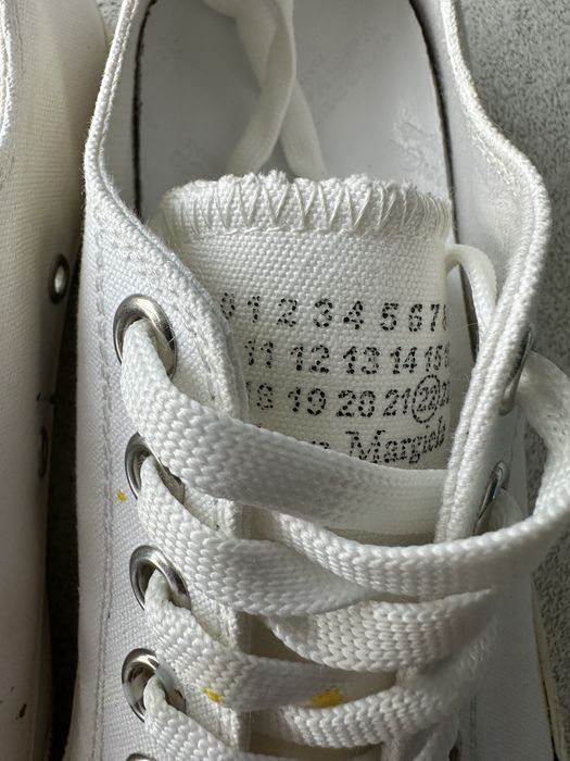 Кеды Maison Margiela tabi paint splatter оригинал