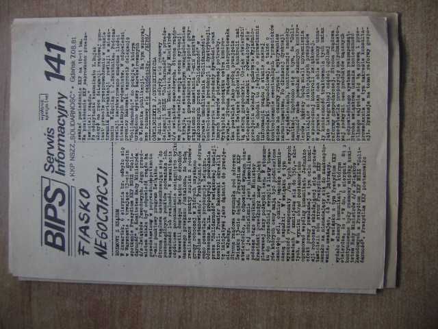 Starocie z PRL Solidarność '80 Zestaw 8 różnych biuletynów informacyjn