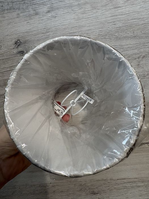 abażur materiałowy beżowy