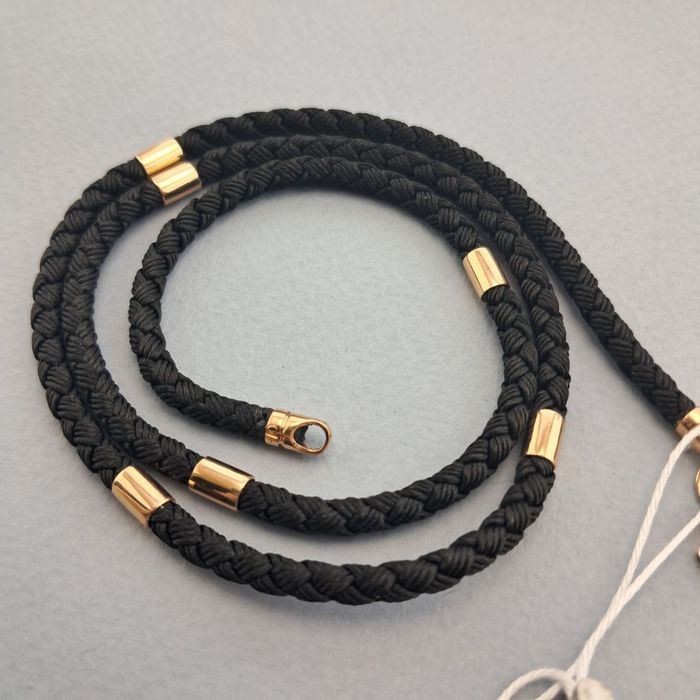 Шовкова  цепочка золотий ланцюг  55 см шовковий ланцюг з вставками