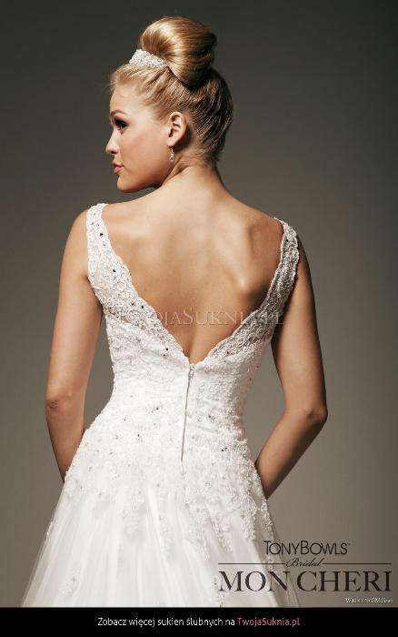 Piękna, oryginalna suknia TONY BOWLS Mon Cheri! Rozmiar 36