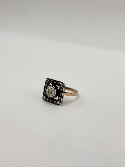 Stary Pierścionek w stylu Art Deco z brylantem 1,25ct