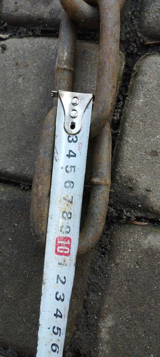 Łańcuch  stalowy 13 mm np zabezpieczenie roweru , motoru itp , 170 cm