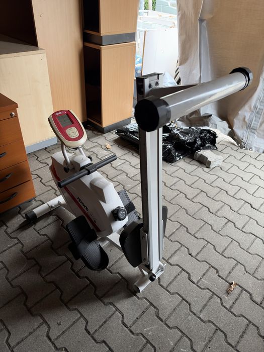 WIOŚLARZ SportPlus SP-MR-008, składany trenażer do ćwiczeń w domu, regulacja oporu, wyświetlacz, do 150 kg – DOWÓZ DO DOMU