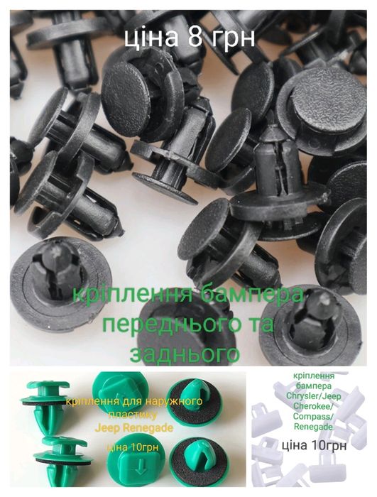 Продаж кріплення андапки та упорів капоту Ford /Jeep Cherokee/Renegade