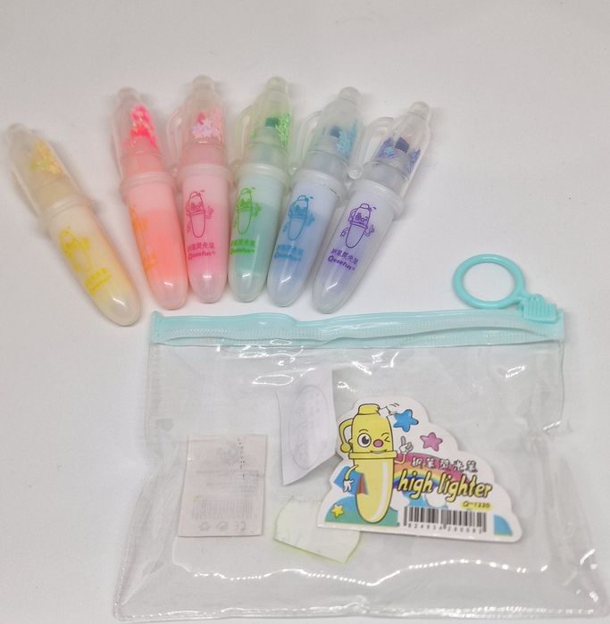 Zakreślacze w etui 6kolorów