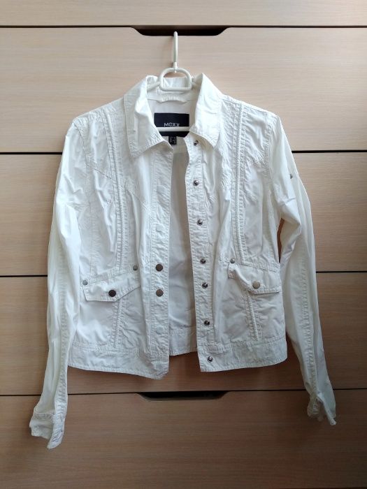 34-36р. Белый пиджак-ветровка-куртка, хлопок mexx