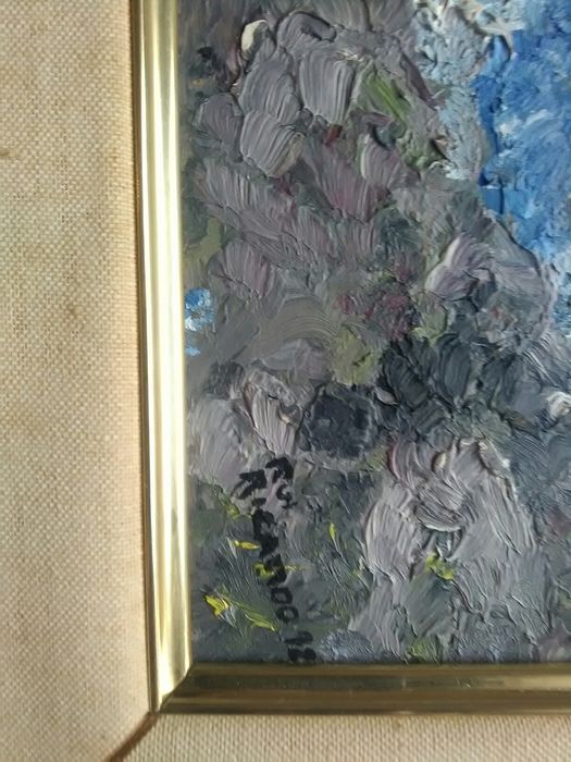 2 Pinturas a óleo e pastel como novas com moldura assinadas