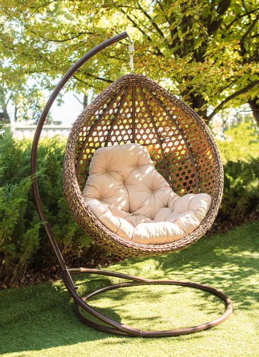 Кокон-Кресло Подвесное Колибри Премиум. Качели из Ротанга