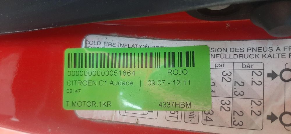farolim traseiro esquerdo citroen C1