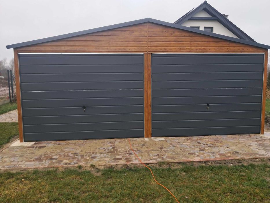 Garaż blaszany 6x5 Wzmocniony PROFILAMI. Producent SZYBKA REALIZACJA