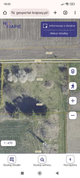 Działka rolna 13 arowa z warunkami zabudowy