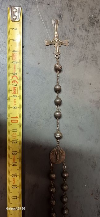 Terço antigo em prata