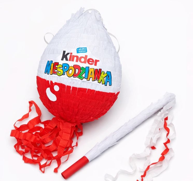 Piniata Kinder niespodzianka z kijem