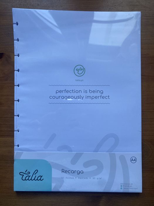 Recarga de folhas de papel A4 para caderno inteligente Tália