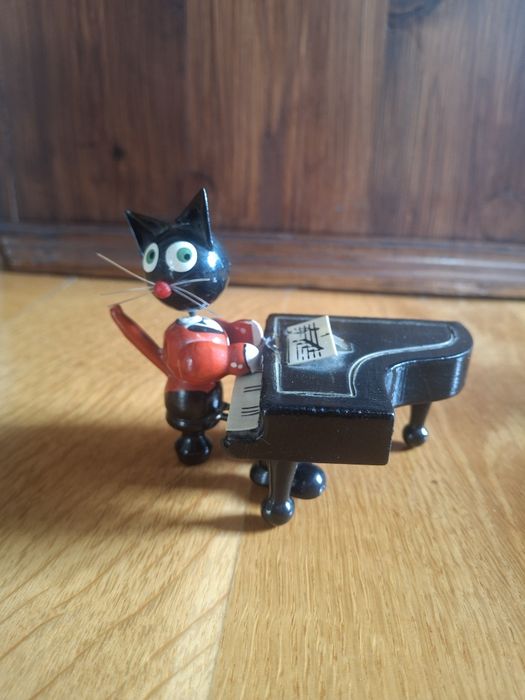 Koty figurki vintage z lat 80 PRL