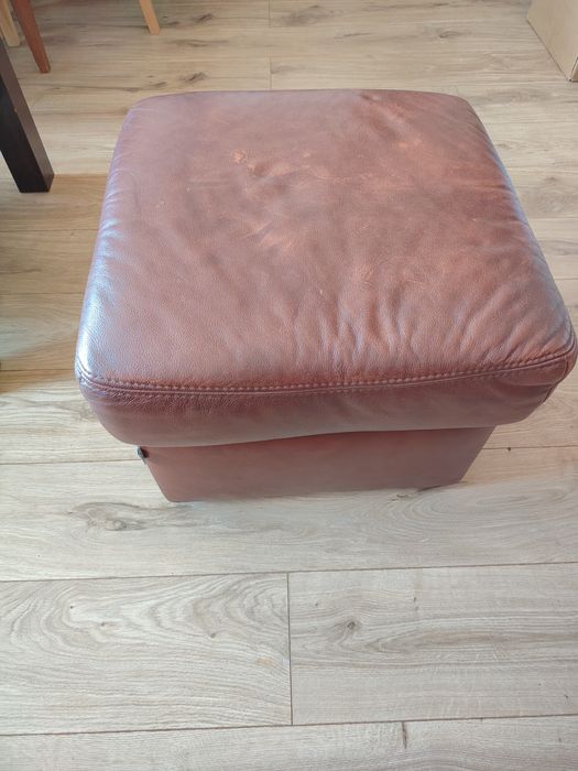 Skórzane Kanapa+fotel+pufa