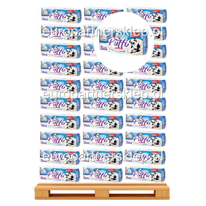 Papier toaletowy Puffi LUMIO 240 opak (paleta) 100% celuloza *7,45zł
