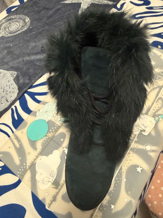 Botki damskie zielone