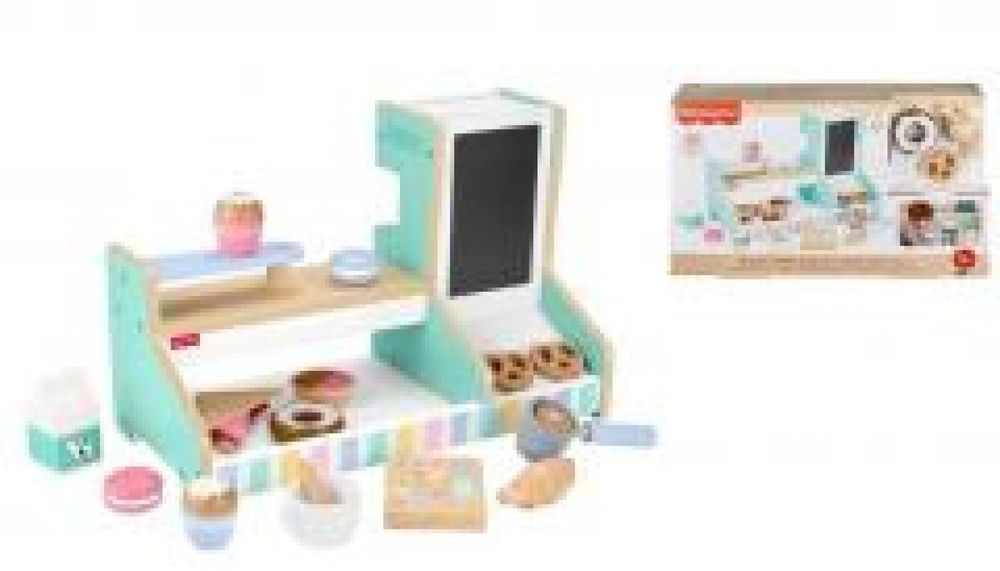Fisher-Price. Drewniana kawiarenka pudełko,270x443 mm
