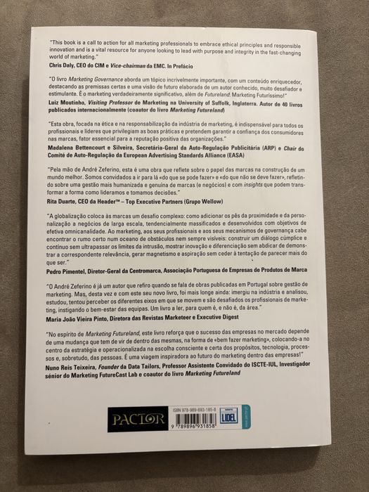 Livro Marketing Governance de André Zeferino