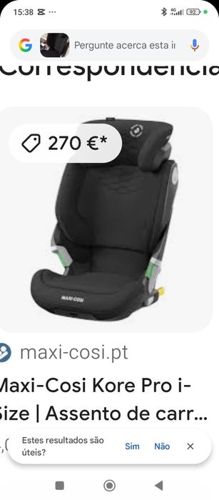 Cadeira auto maxi cosi Kore pro
