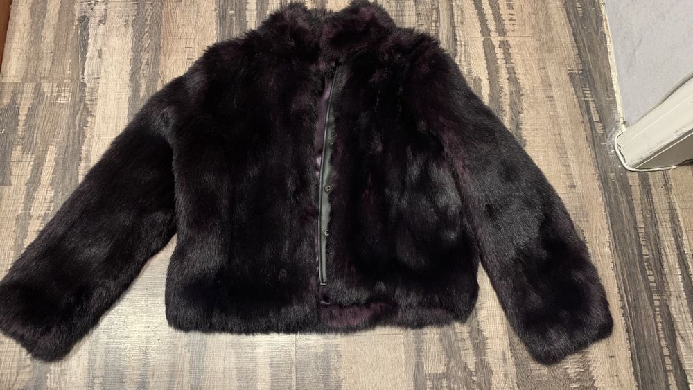 Искуственный полушубок цвет бургунди