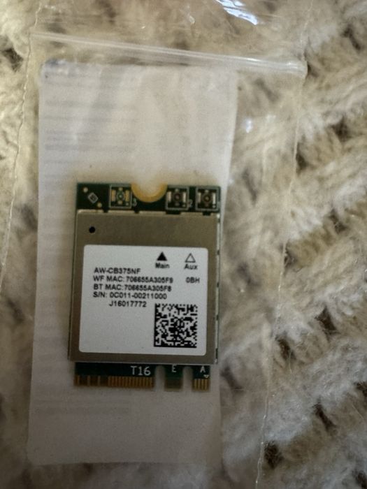 Wi-fi BT 5.1 модуль M.2 Realtek RTL8822CE AW-CB375NF