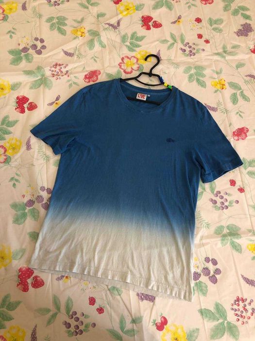 Футболка Lacoste Live оригинал градиент blue/white