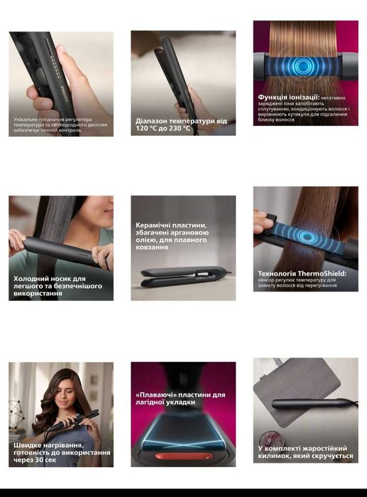 Електроплойка для волосся PHILIPS