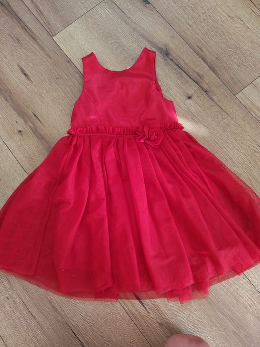 Czerwona sukienka H&M rozmiar 116