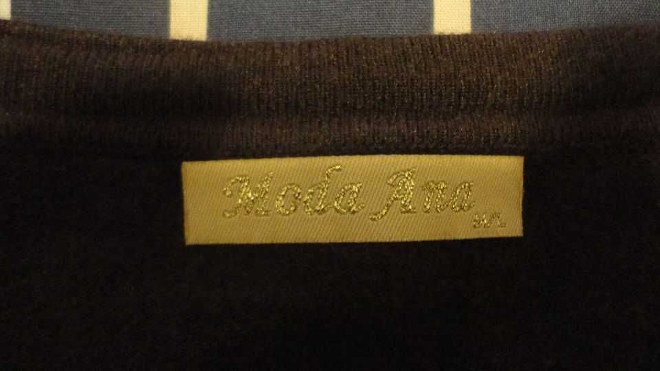Casaco de senhora em malha castanho Moda Ana
