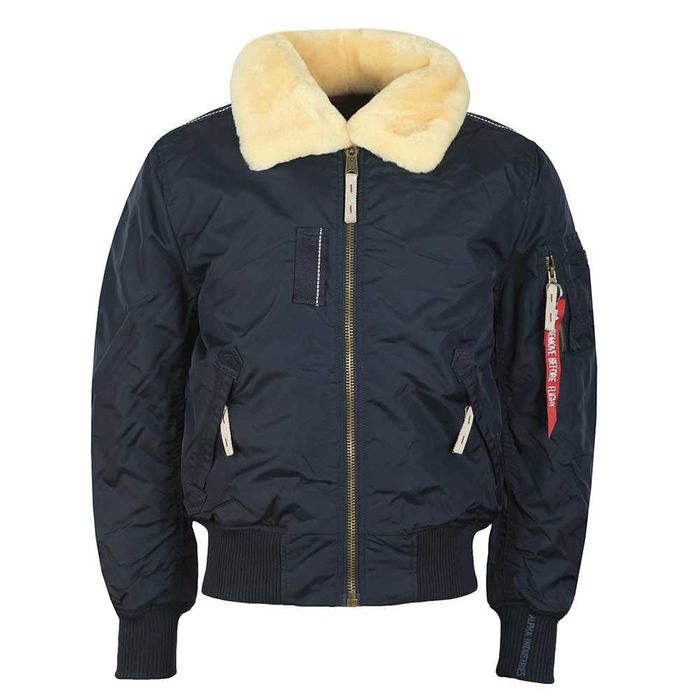 Летная куртка-бомбер Alpha Industries Mens Blue Injector III Jacket