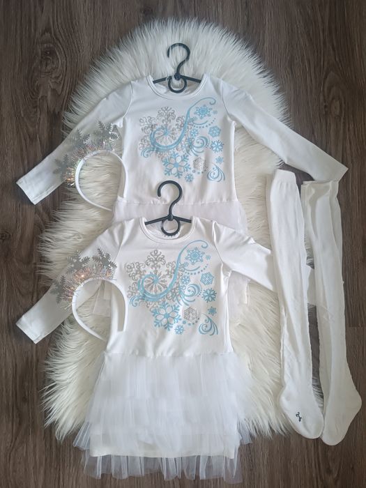 Костюми Сніжинок для двійні 98/104 новорічні костюми