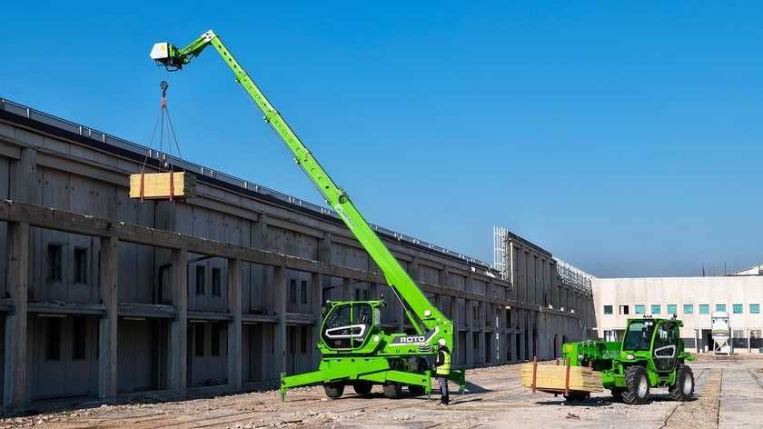 Usługi dźwigowe ładowarka Merlo dźwig liebherr