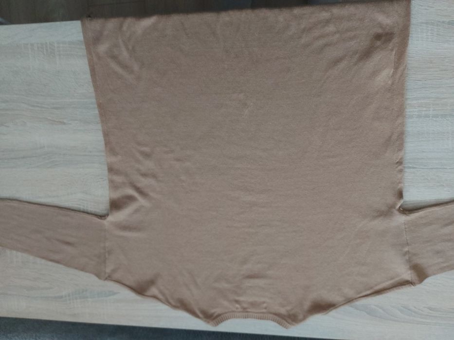Cienki sweterek bawełna kol camel