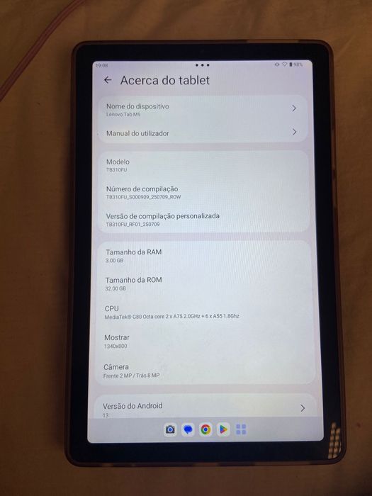 Tablet lenovo usado
