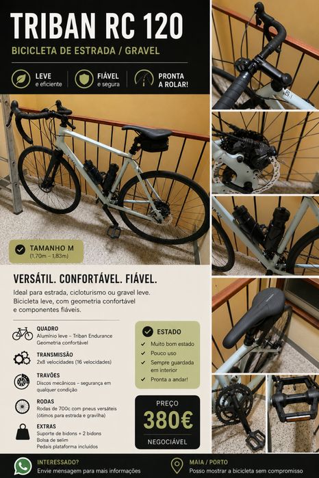 Triban RC 120 Gravel / Estrada – Tamanho M