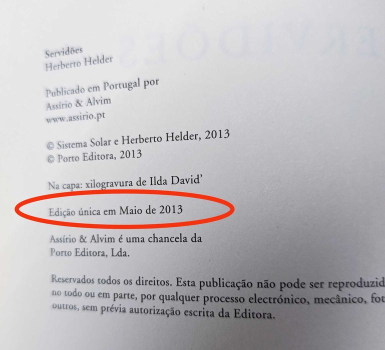 Servidões - Herberto Helder