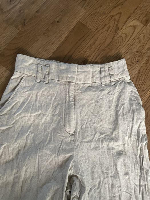 Spodnie h&m lniane len roz 42