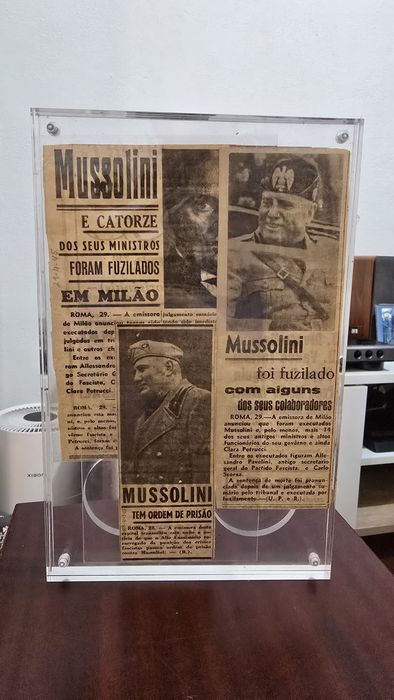 Recortes de Jornal - Segunda Guerra Mundial - Mussolini