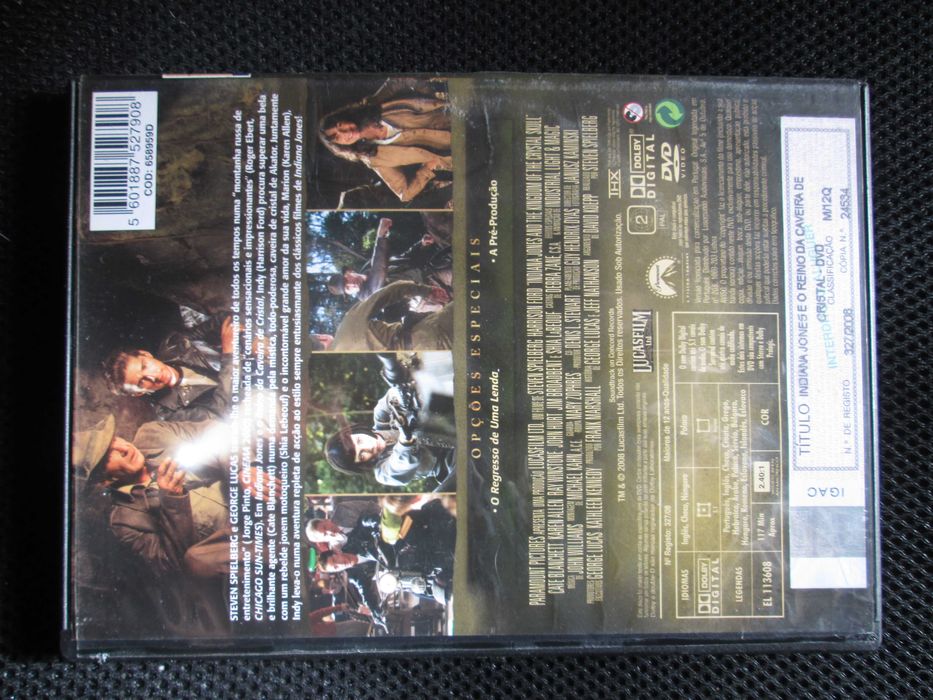 DVD Indiana Jones, No Reino da Caveira de Cristal, de Steven Spielberg