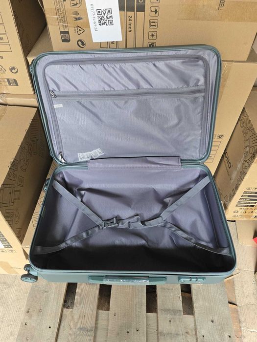 Walizka KONO 24'' Zielona 60L TSA ABS+PC 4 Kółka Nowa