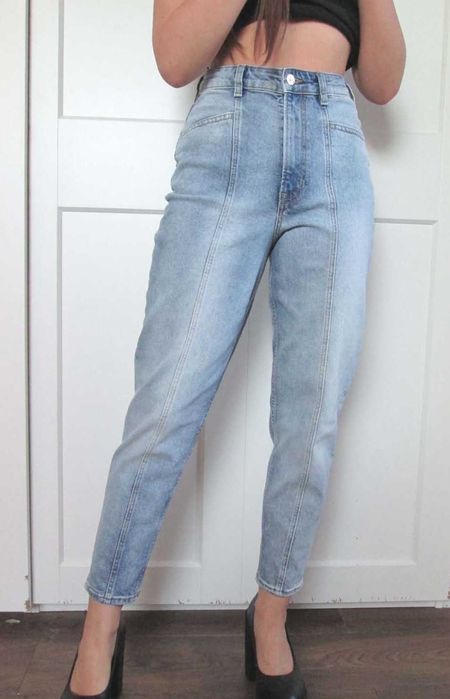 H&M divided spodnie dżinsy jeansy wysoki stan 36 s
