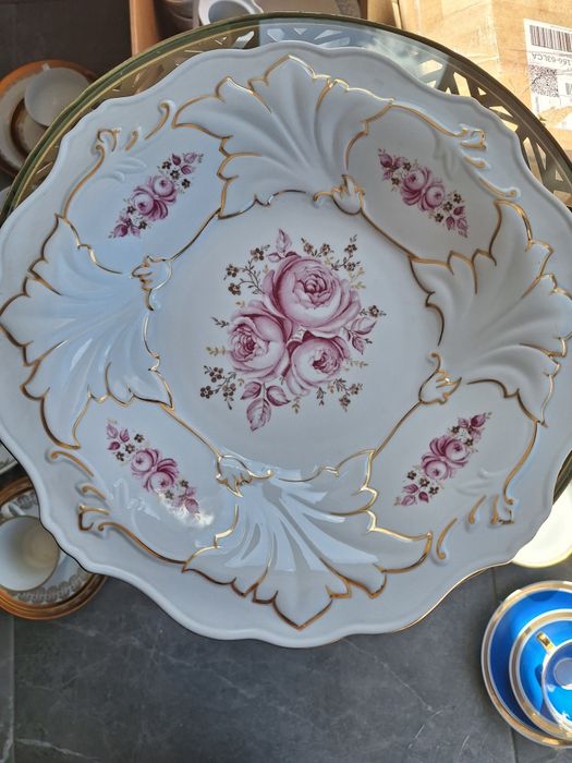 Duży talerz porcelanowy patera weimar porzellan porcelana jutta