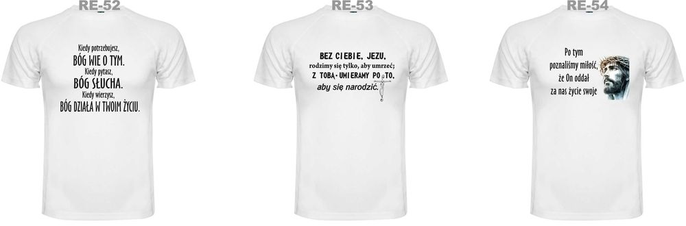 Religijna koszulka Bóg Jezus Wiara t-shirt rozm. M, L, XL lub 2XL