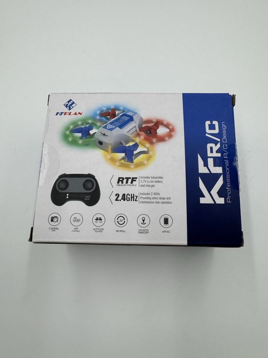 Teeggi Mini dron z lampkami LED dla dzieci sterowanie głosem